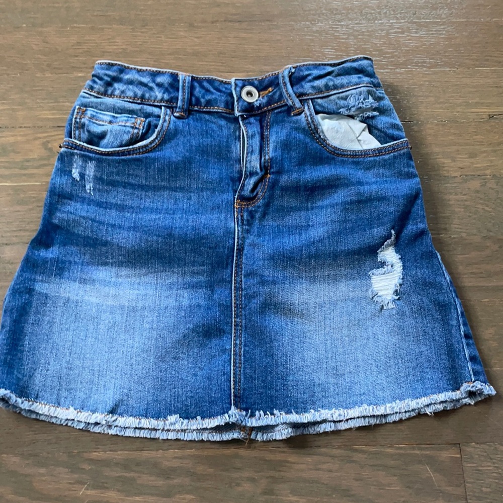 Zara girls jean skirt